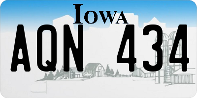 IA license plate AQN434