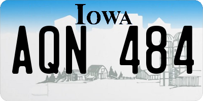 IA license plate AQN484