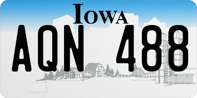 IA license plate AQN488