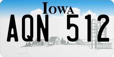 IA license plate AQN512