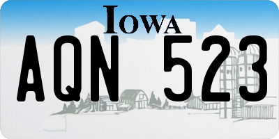 IA license plate AQN523