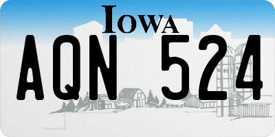 IA license plate AQN524