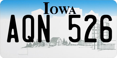 IA license plate AQN526