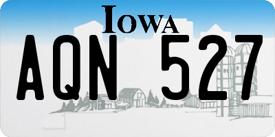 IA license plate AQN527
