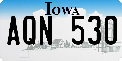 IA license plate AQN530