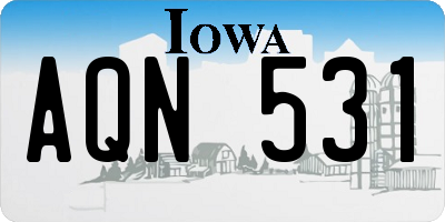 IA license plate AQN531