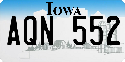 IA license plate AQN552