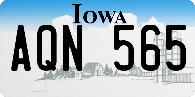 IA license plate AQN565