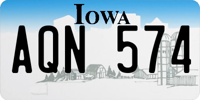IA license plate AQN574