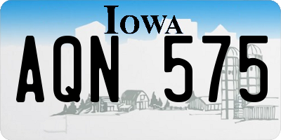 IA license plate AQN575