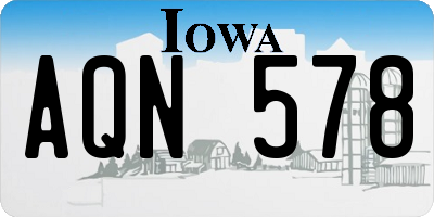 IA license plate AQN578