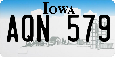 IA license plate AQN579