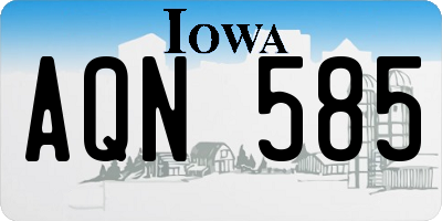 IA license plate AQN585