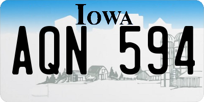 IA license plate AQN594
