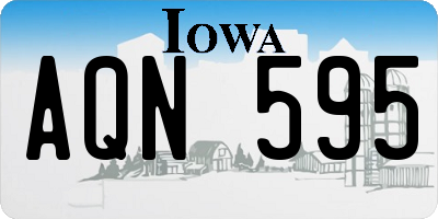 IA license plate AQN595