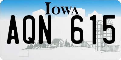 IA license plate AQN615