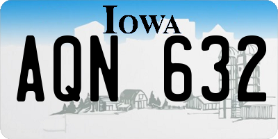IA license plate AQN632