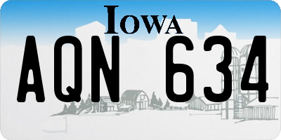 IA license plate AQN634