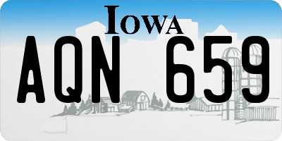 IA license plate AQN659