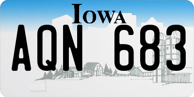 IA license plate AQN683