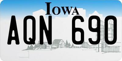 IA license plate AQN690