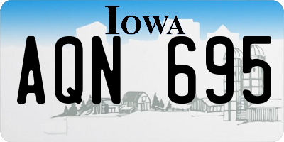 IA license plate AQN695