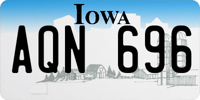 IA license plate AQN696