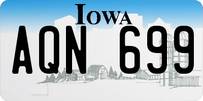 IA license plate AQN699