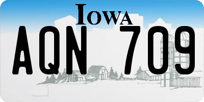 IA license plate AQN709