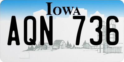 IA license plate AQN736