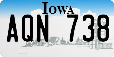 IA license plate AQN738