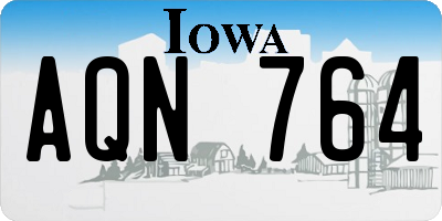 IA license plate AQN764