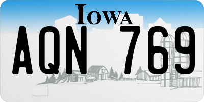 IA license plate AQN769