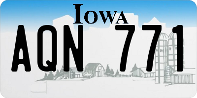 IA license plate AQN771