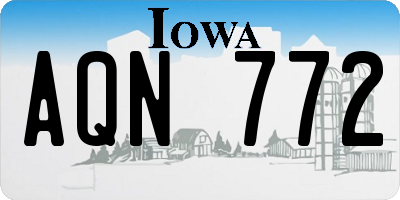 IA license plate AQN772