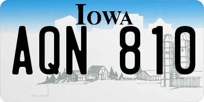 IA license plate AQN810
