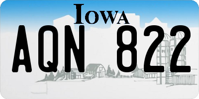 IA license plate AQN822