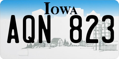 IA license plate AQN823