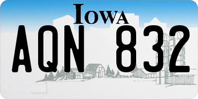 IA license plate AQN832