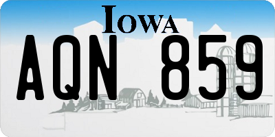 IA license plate AQN859