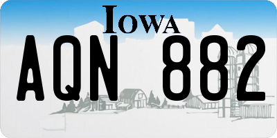IA license plate AQN882
