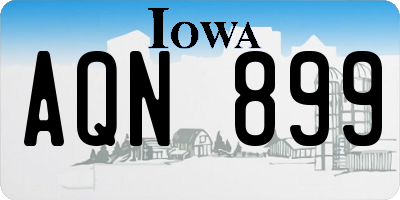 IA license plate AQN899