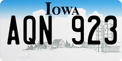 IA license plate AQN923