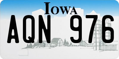 IA license plate AQN976