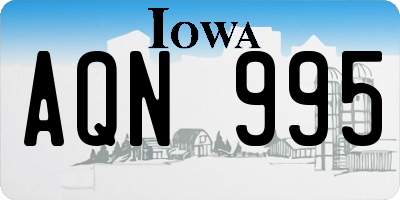 IA license plate AQN995