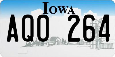 IA license plate AQO264