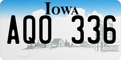 IA license plate AQO336