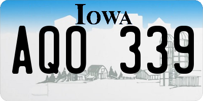 IA license plate AQO339