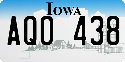 IA license plate AQO438