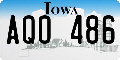 IA license plate AQO486